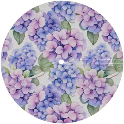 Hydrangea Outdoor Round Fitted Tablecloth with Umbrella Hole Zipper 45-56