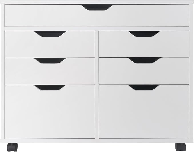 Winsome Halifax Mobile Storage Cabinet with Doors & Drawers, Stylish & Functional Home Storage Cabinet for Filing, Kitchen Organization, Moveable Furniture for Office, Dorms, Apartments