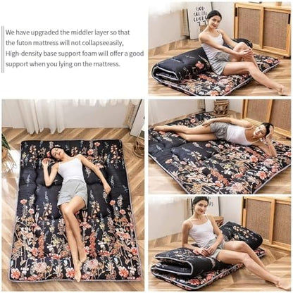 MAXYOYO Japanese Floor Mattress 4" Thick King Size Foldable Futon Mattress