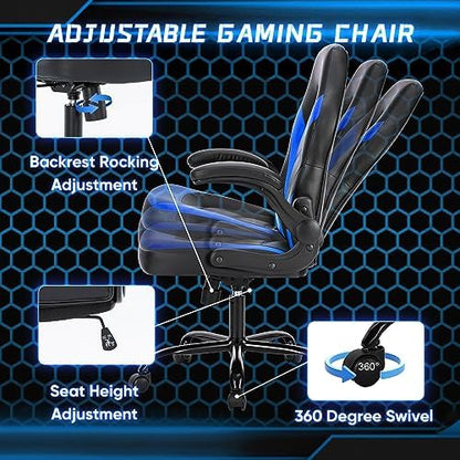OLIXIS Computer Gaming Chair, Video Gamer Chairs, Comfy Lumbar Support