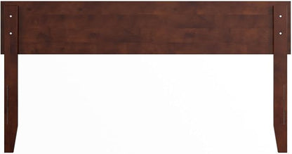 AFI, Orlando Queen Adjustable Modern Solid Wood Panel Headboard, Walnut
