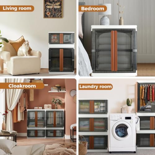 Wardrobe, Closet, Collapsible Storage Cabinet with Large Capacity