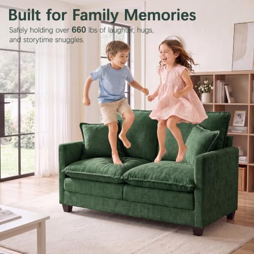 52" Loveseat Sofa, Cloud Love Seat Couches for Living Room
