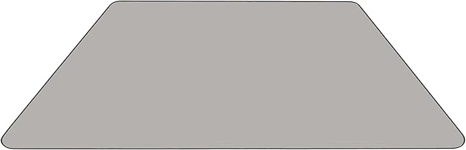 Flash Furniture Mobile 22.5''W x 45''L Trapezoid Grey HP Laminate Activity Table - Standard Height Adjustable Legs