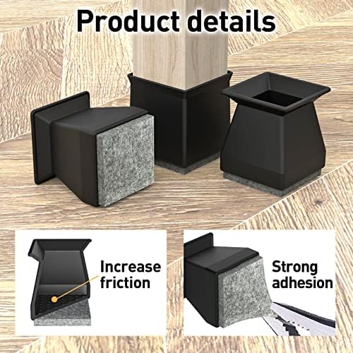 Square Chair Leg Protectors for Hardwood Floors.