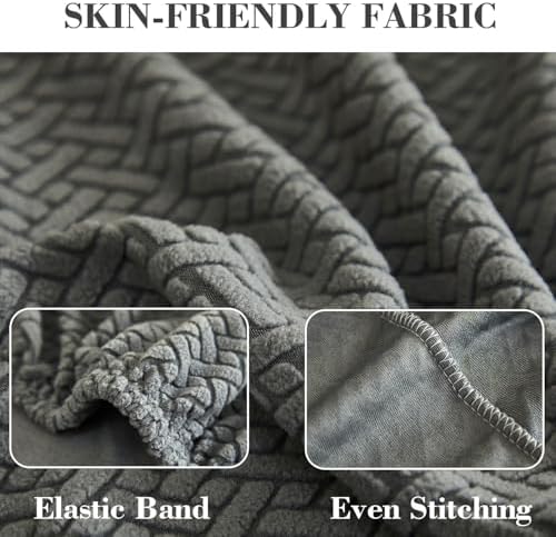 Sofa Covers Couch Covers for Sofa Pet Friendly Couch Cushion Covers Universal Sofa Covers Washable Stretch Slipcovers for Sectional Sofa (Texture Gray,Extra Large Single Seat Cover)