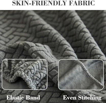 Sofa Covers Couch Covers for Sofa Pet Friendly Couch Cushion Covers Universal Sofa Covers Washable Stretch Slipcovers for Sectional Sofa (Texture Gray,Extra Large Single Seat Cover)