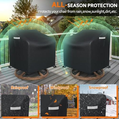 Patio Chair Cover - 2 Pack, 30" W x 34" D x 38" H