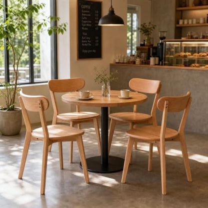Single Oak Dining Chair, Natural Wood Finish