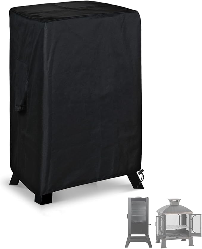 SheeChung Fire Pit Cover for Panovue Metal Chiminea Fire Pit,Heavy Duty 600D Outdoor Fireplace Protection for Wood Burning Fire Pits,Waterproof Electric Smoker/BBQ Smoker Grill Covers,32"Lx23"Wx40"H