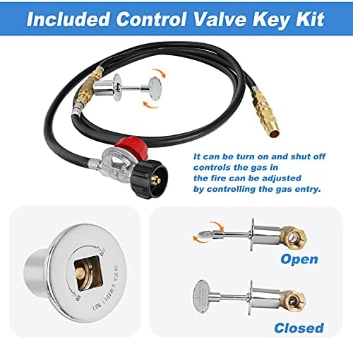 Skyflame LP Burner Connection Kit, Propane Fire Pit Replacement Parts