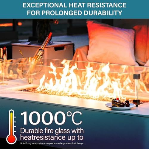 NUPICK 20 Pound Fire Glass, 1/2 Inch Reflective Fire Pit Glass