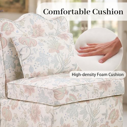 Floral Accent Chairs Set of 2, French-Inspired Lounge Chair