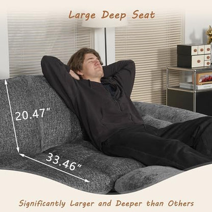 EASE MOOSE Boneless Sectional Couches, Oversized Sofa Bed for Living Room