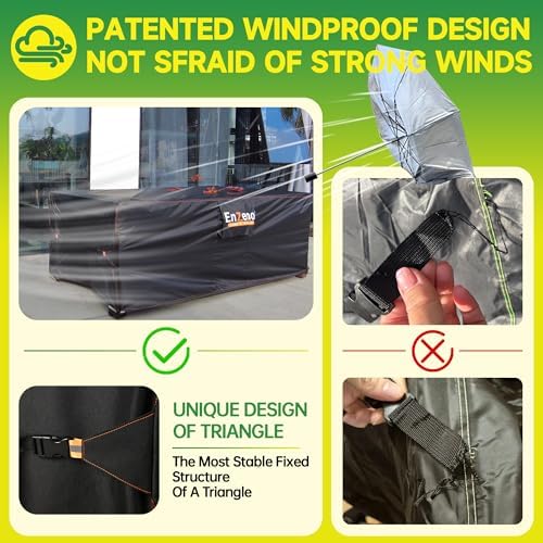Enzeno Patio Furniture Cover Outdoor Waterproof 78" L x 63" W x 28" H