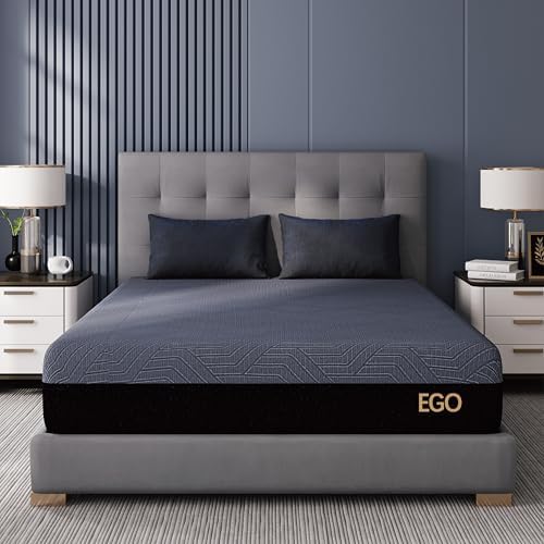 EGOHOME King 10 inch Memory Foam Mattress for Back Pain Relief Medium Firm