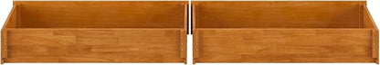 AFI, Mid-Century Modern Under Bed Storage Drawers, Queen/King/Twin XL, Light Toffee