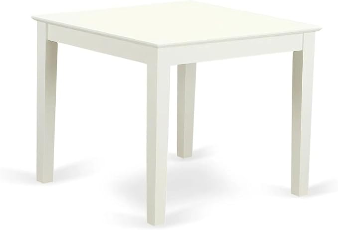 East West Furniture OXT-LWH-T Oxford Square Dining Room Table for Small Spaces, 36x36 Inch, Linen White