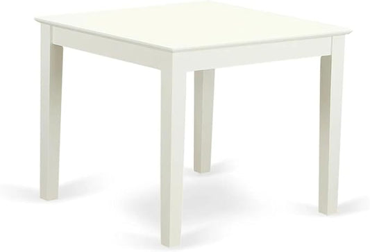 East West Furniture OXT-LWH-T Oxford Square Dining Room Table for Small Spaces, 36x36 Inch, Linen White