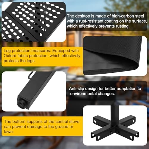 37 Inch Fire Pit Surround Tabletop for Solo Stove Bonfire Ranger 2.0