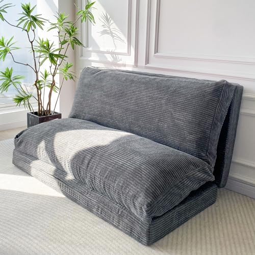 MAXYOYO Folding Sofa Bed, Convertible Chair Couch, Floor Bean Bag Sofa