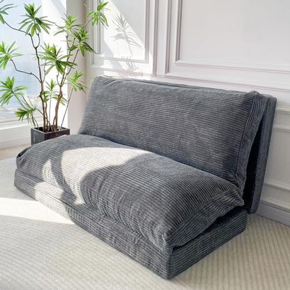MAXYOYO Folding Sofa Bed, Convertible Chair Couch, Floor Bean Bag Sofa