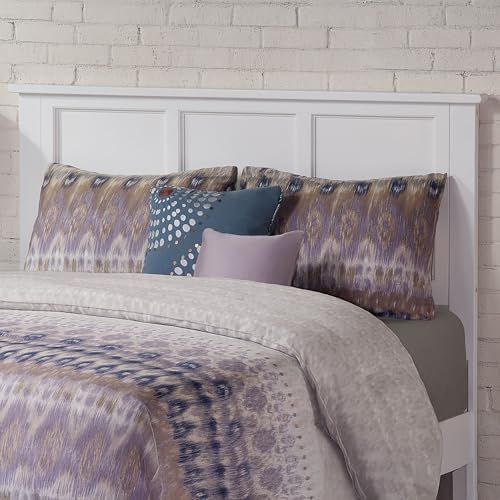 AFI, Madison Full Solid Wood Low Profile Wood Platform Bed, White