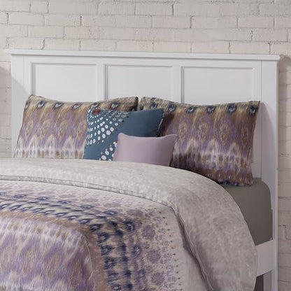 AFI, Madison Full Solid Wood Low Profile Wood Platform Bed, White