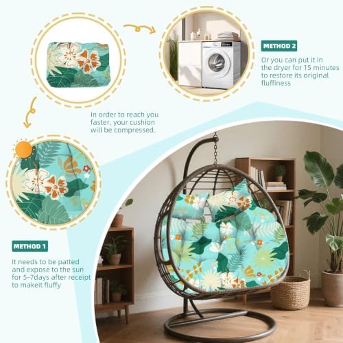 55 x 35 Inch Double Egg Chair Cushion Replacement