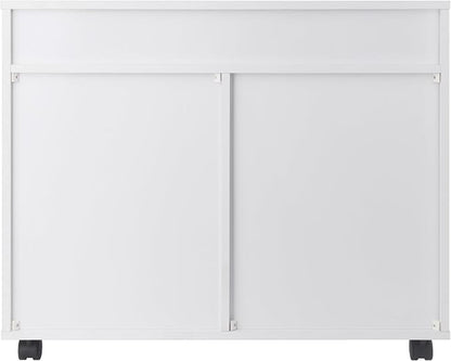 Winsome Halifax Mobile Storage Cabinet with Doors & Drawers, Stylish & Functional Home Storage Cabinet for Filing, Kitchen Organization, Moveable Furniture for Office, Dorms, Apartments