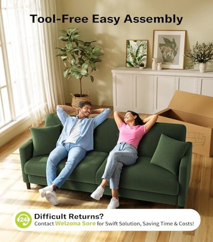 Welzona Loveseat Sofa, Teddy Love seat Couches 83", Couch for Living Room