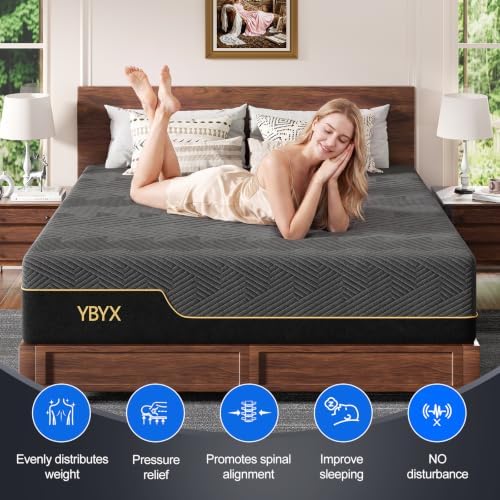 Full Mattress, 12 Inch Full Size Hybrid Mattress with Memory Foam & Pillow Top‑Medium Firm Feel for Motion Isolation, Edge Support, Pressure Relief‑Bed in a Box, CertiPUR‑US Certified