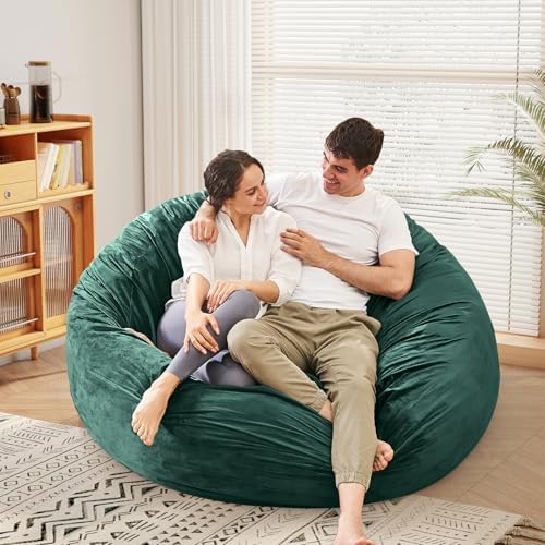 Bean Bag Chairs for Adults - Giant Bean Bag Convertible Floor Sofa