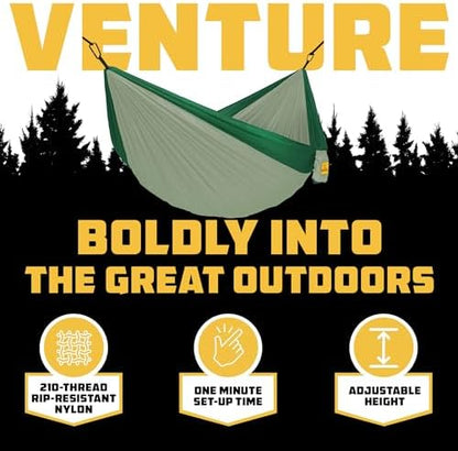 Wise Owl Outfitters Camping Hammock – up to 500lbs Portable Hammock with Tree Straps - Travel, Backpacking, Hiking, Outdoors Camping Gear - Single or Double