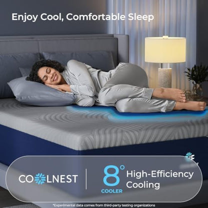 Sweetnight CoolNest 12 Inch Queen Size Mattress, Cool Memory Foam Mattress