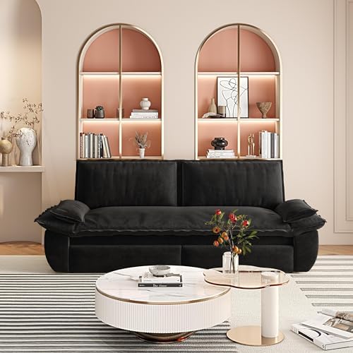 healthomse 73.2" Queen Size Sleeper Sofa Bed, 3-in-1 Convertible Sleeper Sofa Bed, Modern Corduroy Loveseat, for Living Room, Bedroom, Apartment, Office, RV