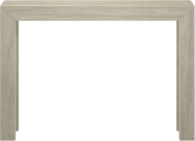 Plank+Beam Modern 46 Inch Console Table, Solid Pine Wood Entryway Table, Narrow Sofa Table for Hallway or Living Room, Seashell