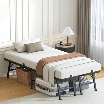 VIPSHOW 14 Inch Twin XL Metal Folding Bed Frame,Tool-Free Assembly Platform