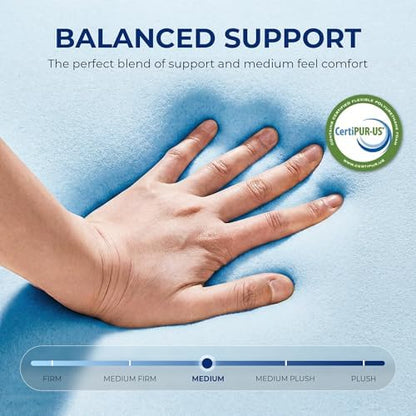 Neo Sleep Twin 5 Inch Cooling Gel Memory Foam Mattress Pressure Relief