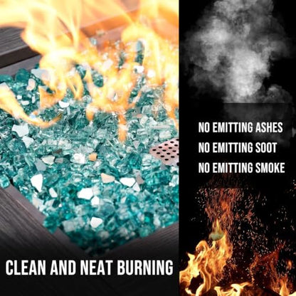Skyflame 1/2-Inch Caribbean Blue Reflective Fire Glass, 10 Pound