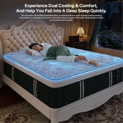 (Hotel-Level) Luxury 14 Inch King Size Hybrid Bed Mattress in a box