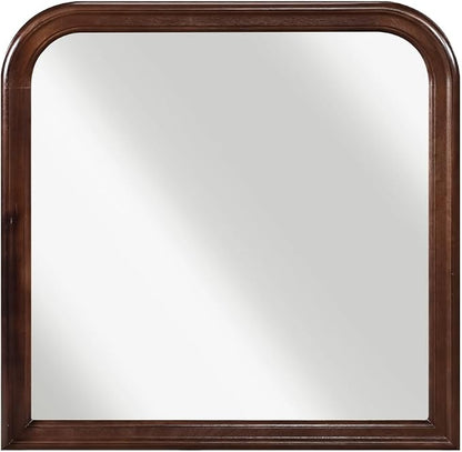MASARA 4-Piece Louis Philippe Style Sleigh Queen Bedroom Set in Dark Cherry Finish