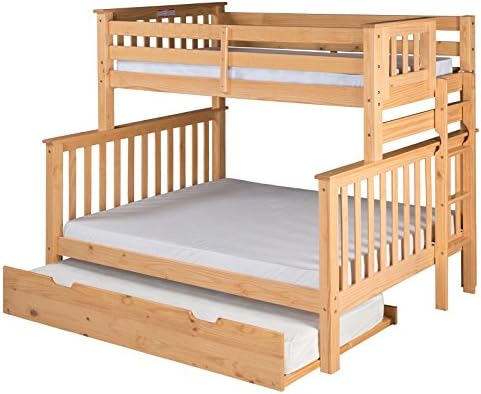 Camaflexi Santa Fe Mission Tall Bunk Bed End Ladder, Twin Over Full, White