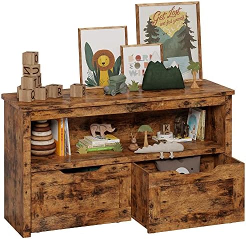 IRONCK Toy Storage Organizer with Drawers, Floor Toy Box with Wheels
