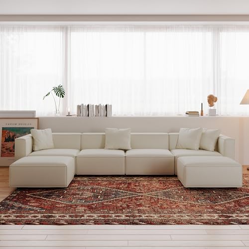 Acanva Zola Modular Sectional Living Room Sofa Set, U-Shape
