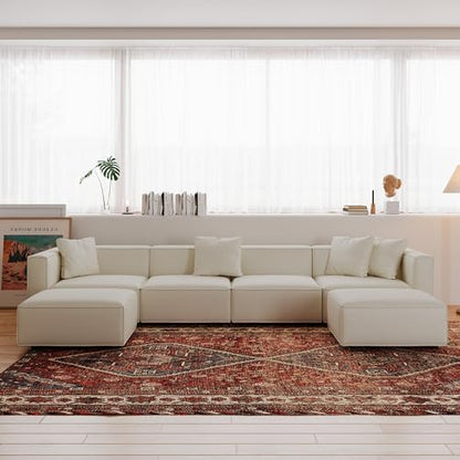 Acanva Zola Modular Sectional Living Room Sofa Set, U-Shape