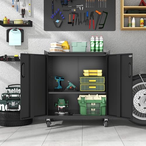 Metal Storage Cabinet for Garage, Tool Cabinet, Utility Cabinet