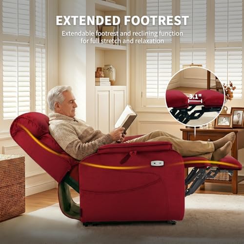 EONIX Dual Motor Large Power Lift Recliner Chair with Massage & Heat