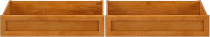 AFI, Mid-Century Modern Under Bed Storage Drawers, Twin/Full, Light Toffee
