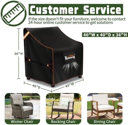 Patio Chair Covers 2 Pack Outdoor Furniture Swivel Cover Waterproof